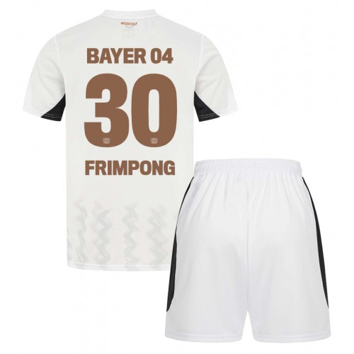 Dres Bayer Leverkusen Jeremie Frimpong #30 Gostujuci za djecu 2024-25 Kratak Rukav (+ kratke hlače)